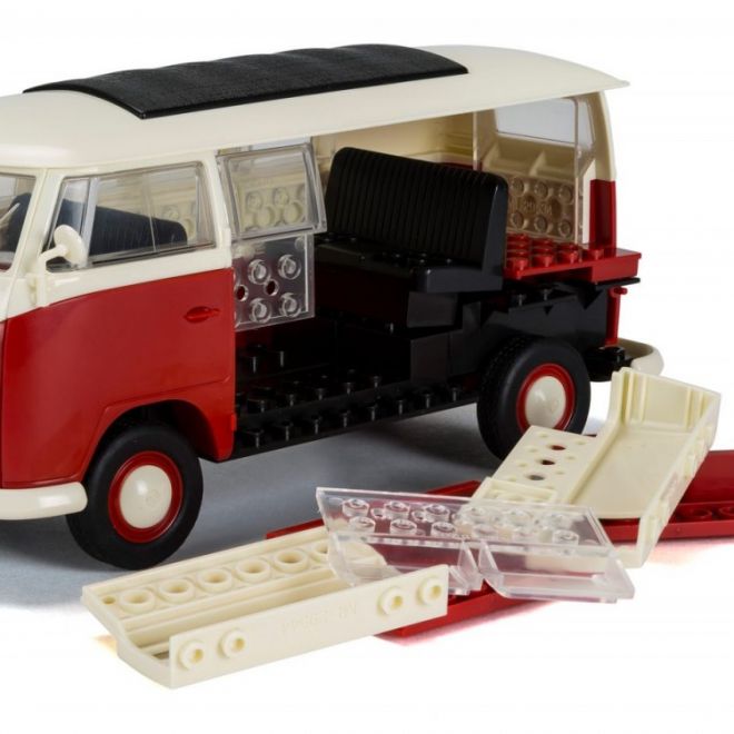Plastikový model QUICKBUILD VW Camper Van červený