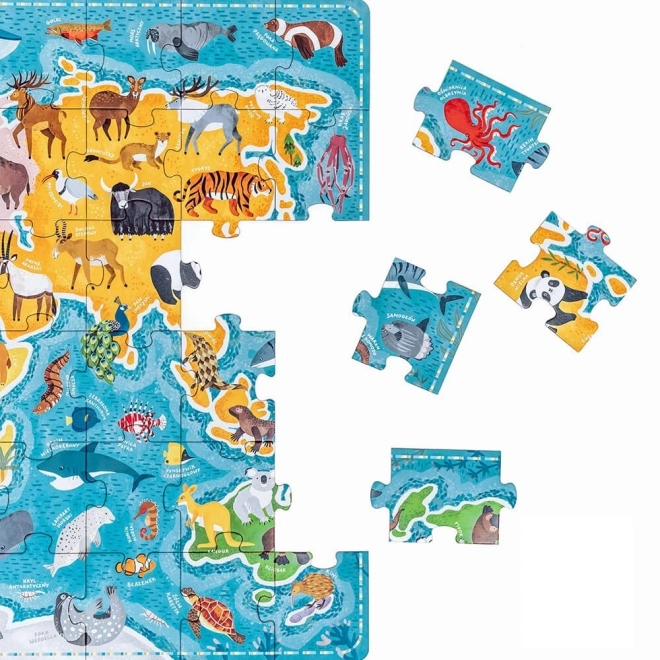 CzuCzu zvířata mapa světa puzzle