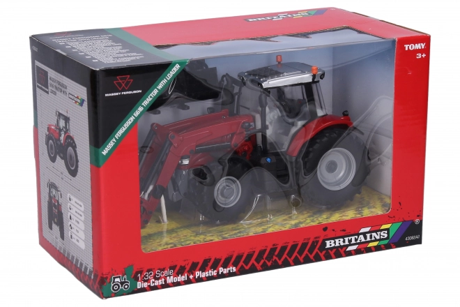 Britains Model traktor s čelním nakladačem Massey Ferguson 6616 1:32 21,5 cm