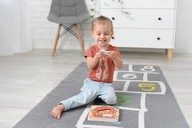 Vrstvené puzzle zvířata na farmě