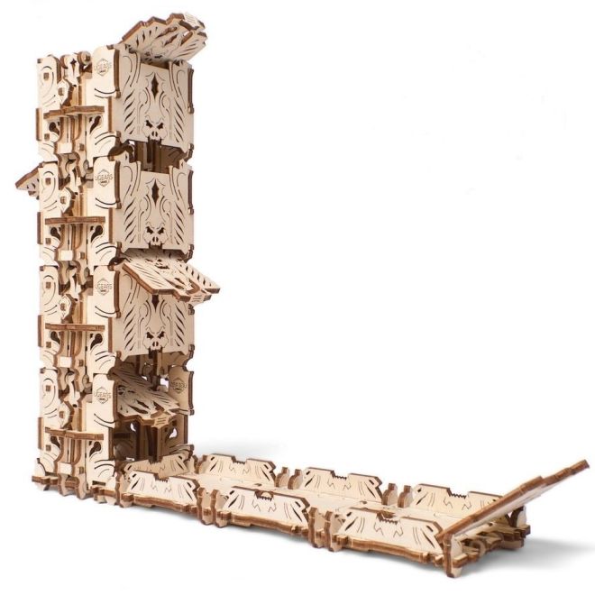 Ugears 3D puzzle - Věž na vrhání hracích kostek 172 dílků