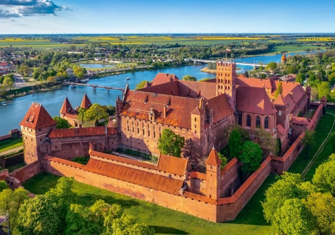 Puzzle 500 dílků výhled na hrad Malbork Polsko