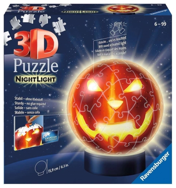 Dýňové puzzle svítící ve tmě 72 dílků