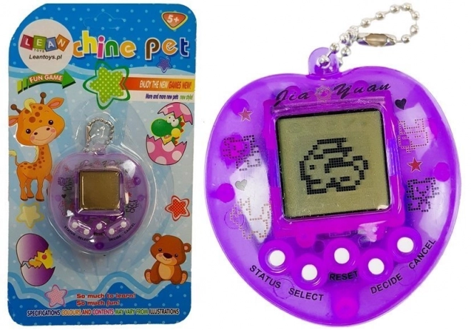 Elektronická hra Tamagotchi Purple s krátkým řetězem