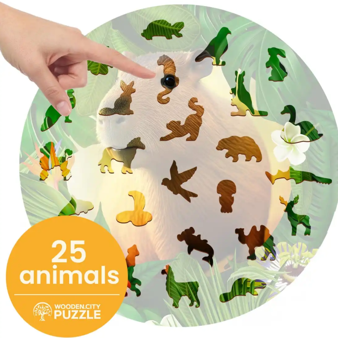 WOODEN CITY Dřevěné puzzle Kapybara 250 dílků EKO