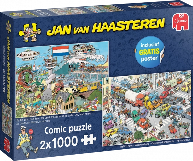 JUMBO Puzzle JvH Dopravní chaos a Letadlem i lodí 2x1000 dílků