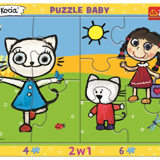 TREFL Baby puzzle Kicia Kocia: Šťastné kotě 2v1, 10 dílků