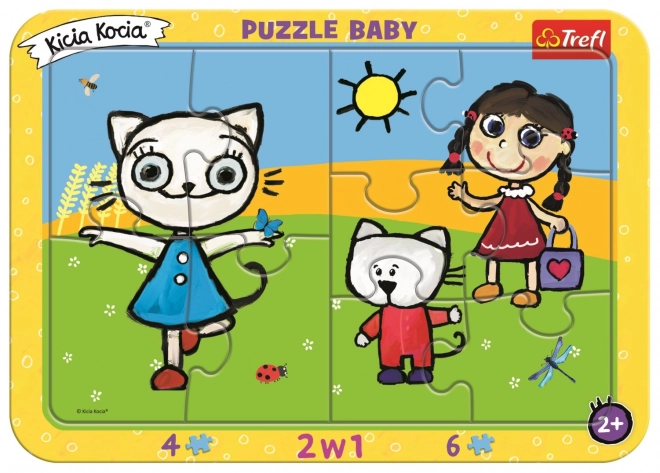 TREFL Baby puzzle Kicia Kocia: Šťastné kotě 2v1, 10 dílků