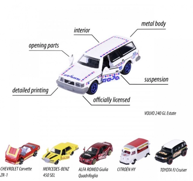 Majorette 60. výročí prémiové vozidlo, mix 6 typů