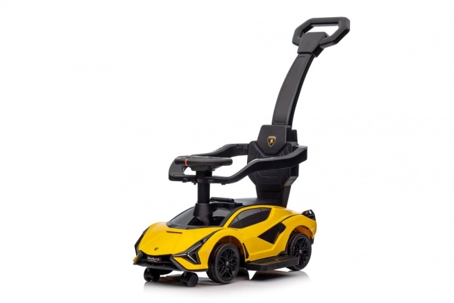 Lamborghini QLS-996T Ride-on s tlačným zařízením žlutý