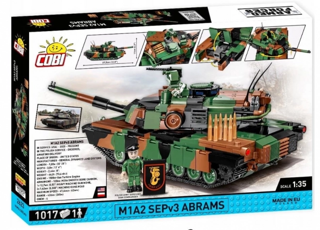 COBI 2623 Armed Forces Abrams M1A2 SEPv3, 1:35, 1000 k, 1 f
