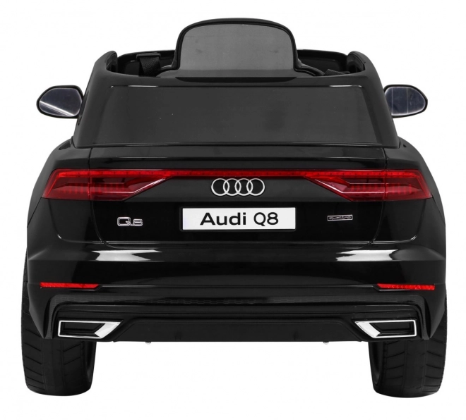 Audi Q8 Zvedák na baterii pro děti černý + dálkové ovládání + EVA + pomalý start + MP3 USB + LED dioda