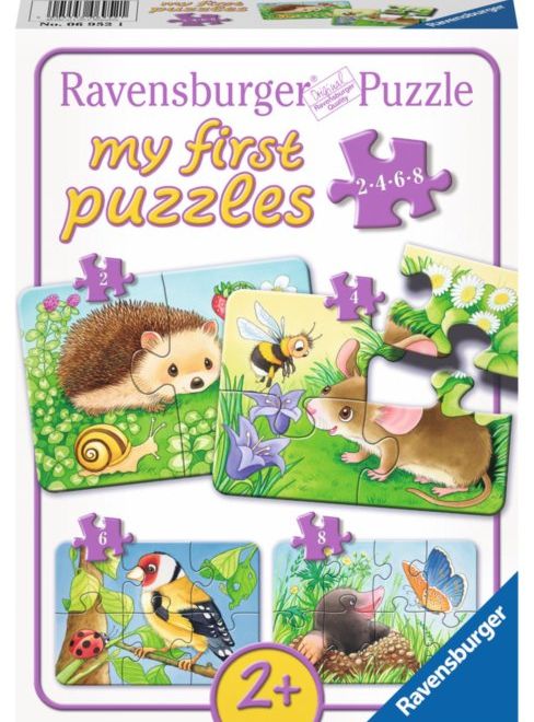 RAVENSBURGER Moje první puzzle Zvířátka v zahradě 4v1 (2,4,6,8 dílků)
