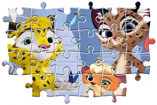 CLEMENTONI Puzzle Leo a Tig 3x48 dílků