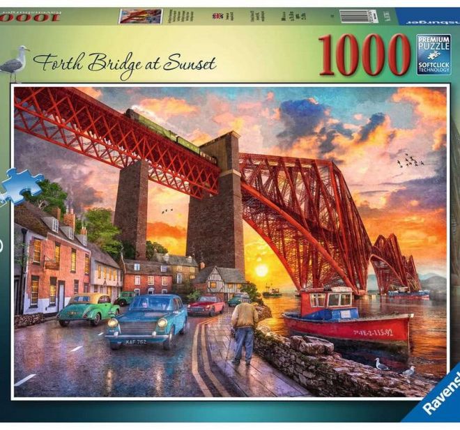 Puzzle 2D 1000 dílků Most při východu slunce