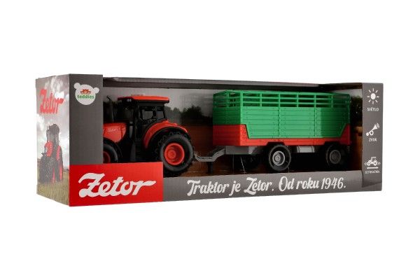 Traktor Zetor s vlekem se světelnými a zvukovými efekty - 36 cm