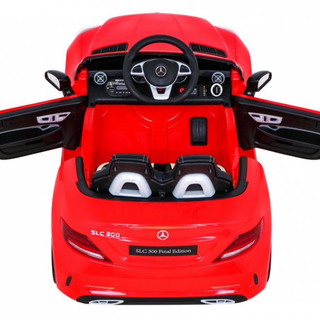 Mercedes Benz SLC300 Dětské auto na baterie Červené + zvuky MP3 Světla + dálkové ovládání + pomalý start