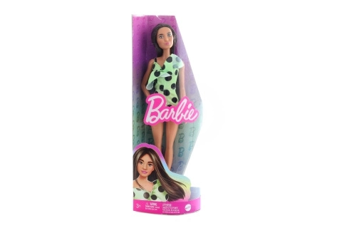 Panenka Barbie Fashionistas v puntíkovaném overalu