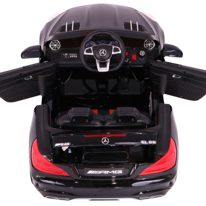 Mercedes AMG SL65 pro děti černý + dálkové ovládání + nosič zavazadel + nastavování sedadla + MP3 LED + pomalý start