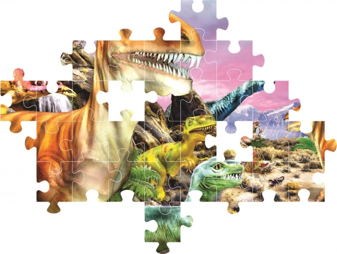 CLEMENTONI Puzzle Země dinosaurů 104 dílků