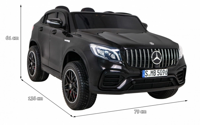 Mercedes GLC 63S dětské auto Černá + 4x4 + MP4 + LED + Eco kůže + Pomalý start + EVA