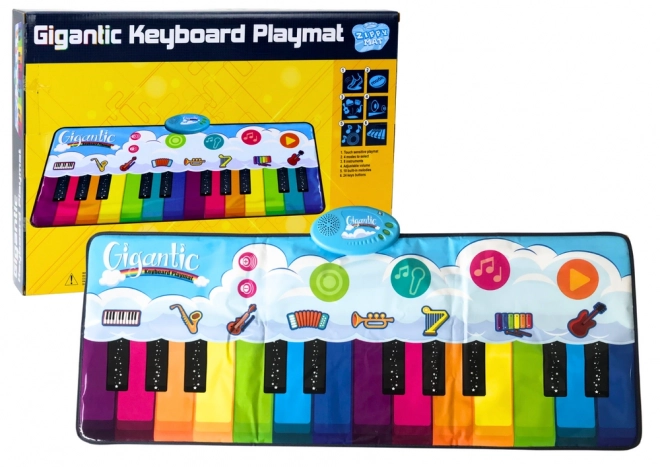 Vzdělávací taneční podložka Rainbow Piano Instruments 10 melodií