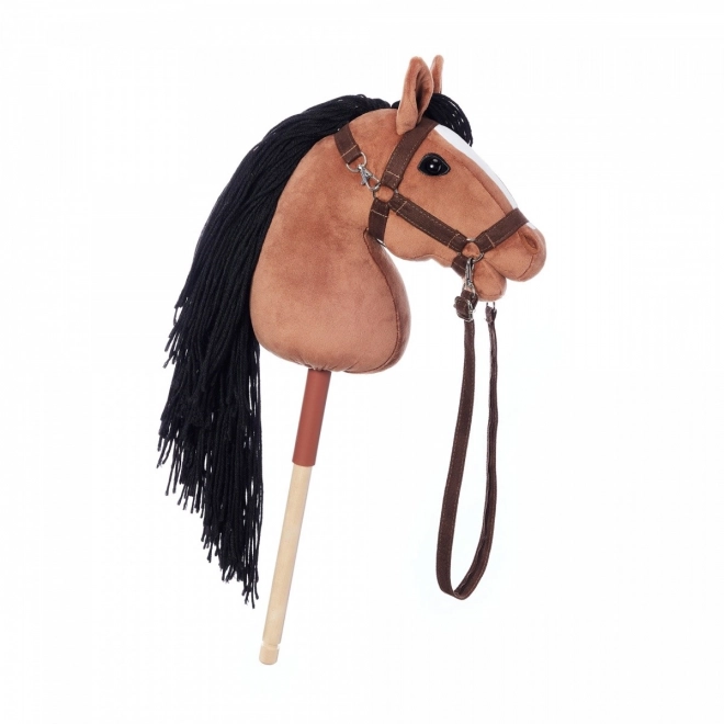 Kůň na tyči Hobby Horse HOPPIHORSE tmavě hnědý