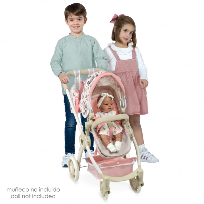 Skládací kočárek s batůžkem pro panenky 3v1 DeCuevas 80548 Sweet 2022 - 70 cm