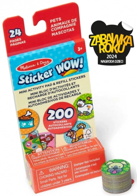 Samolepková zvířátka s mini brožurkou - doplněk ke knize Sticker WOW!