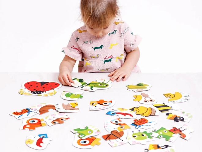 CzuCzu Puzzle Robáčci čtyřčlánkové skládanky