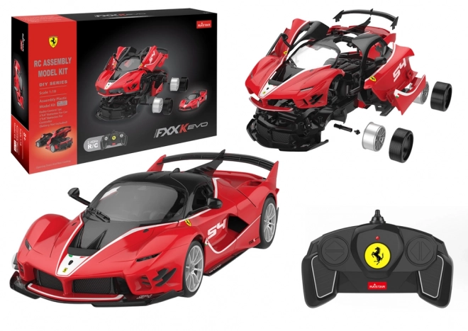 Rastar Stavebnice 1:18 Ferrari FXXK EVO červená 88 dílků