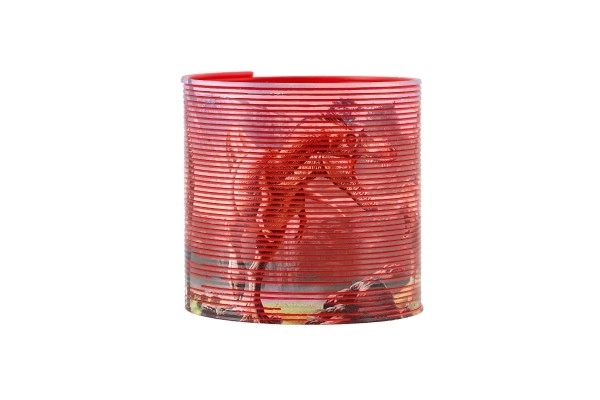 Spirála/pružina dinosaurus plast průměr 6,5cm 4 barvy