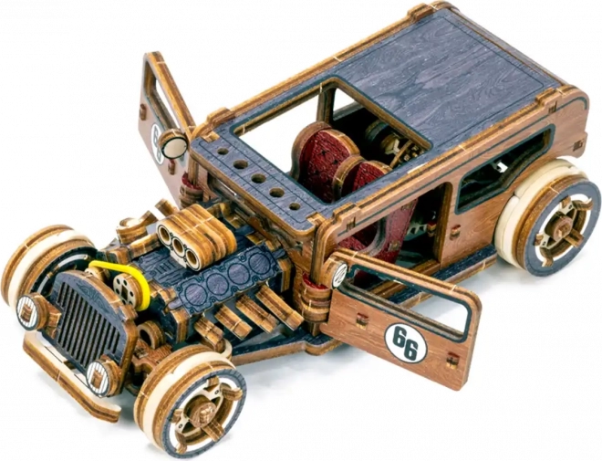 WOODEN CITY 3D puzzle Automobil Hot Rod Limitovaná edice 142 dílů