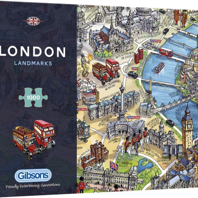 GIBSONS Puzzle Londýnské památky 1000 dílků
