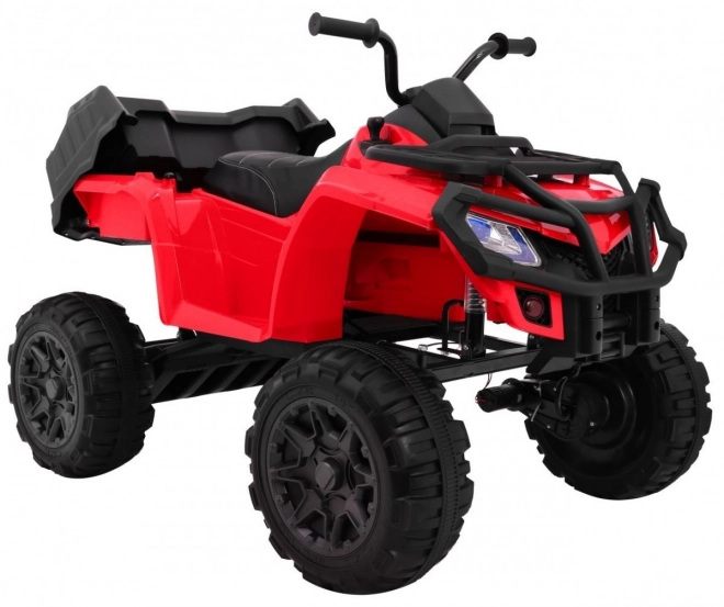 Čtyřkolka XL ATV 2,4GHz na baterie pro děti Červená + dálkové ovládání + pohon 4x4 + nosič zavazadel + startování zdarma + EVA + LED audio