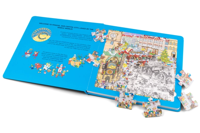Puzzle s ilustracemi Prahy