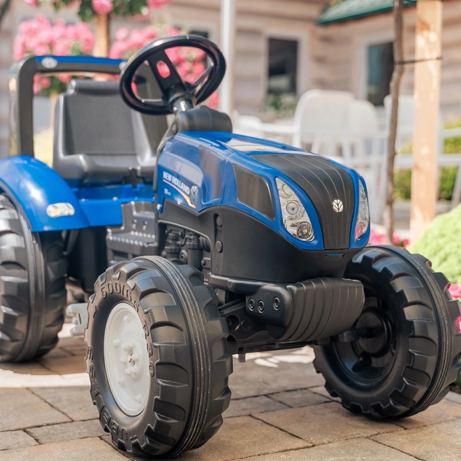 Traktor šlapací New Holland T8 modrý s valníkem
