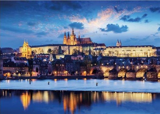Puzzle Pražský hrad svítící ve tmě - 1000 dílků