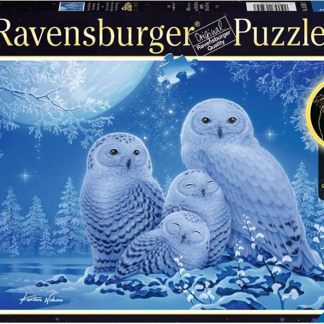 RAVENSBURGER Svítící puzzle Sovy 500 dílků