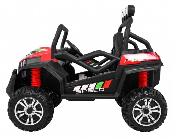 Dětská terénní buggy Grand Lift Červená + pohon 4x4 + dálkové ovládání + nosič zavazadel + rádio MP3 + LED dioda