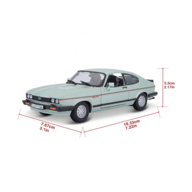 Kovové autíčko Ford Capri 1982 světle zelené