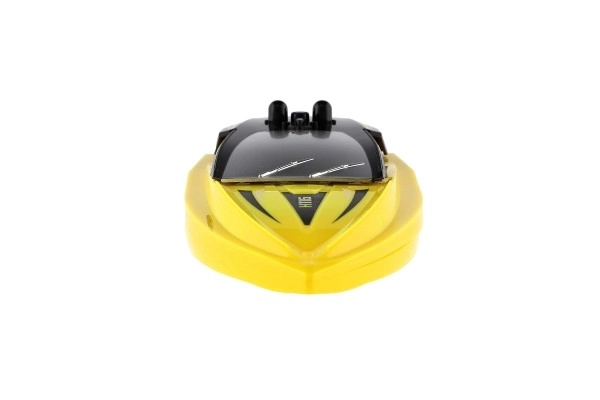 Motorový člun/loď do vody RC plast 22cm žlutý na baterie+dob. pack+USB 2,4Ghz v krabici 29x22x9cm