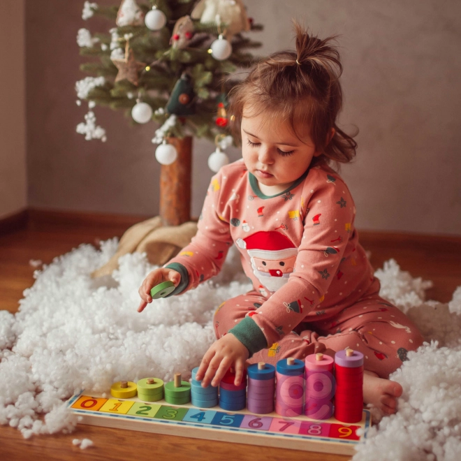 Woopie zelený Montessori učící puzzle počítání a barvy
