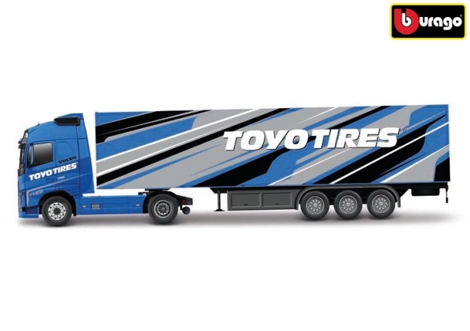 Bburago Volvo FH16 Globetrotter 750 XXL s přívěsem - Toyo Tires