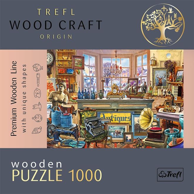 Dřevěné puzzle 1000 prvků Antikvariát