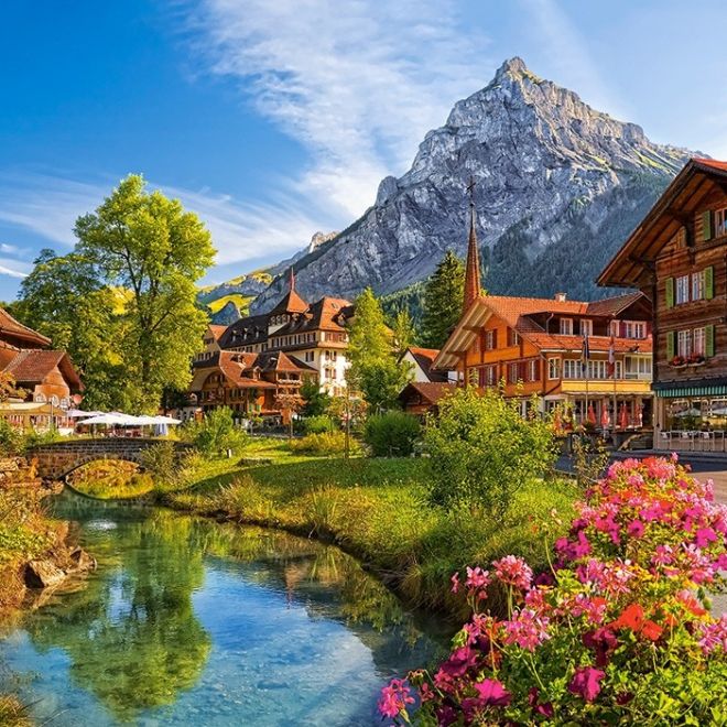 Puzzle 500 prvků Horské Alpy Kandersteg