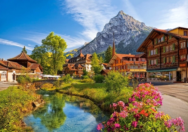 Puzzle 500 dílků Kandersteg, Švýcarsko