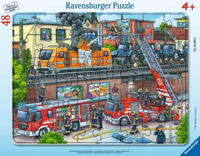 RAVENSBURGER Puzzle Hasiči v akci 48 dílků