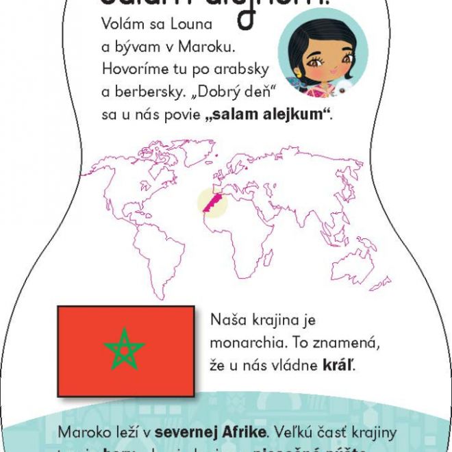 Obliekame marocké bábiky LOUNA – Maľovanky
