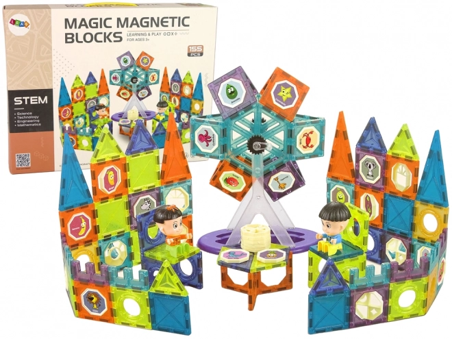 Magnetické 3D stavební bloky ruské kolo 155 prvků